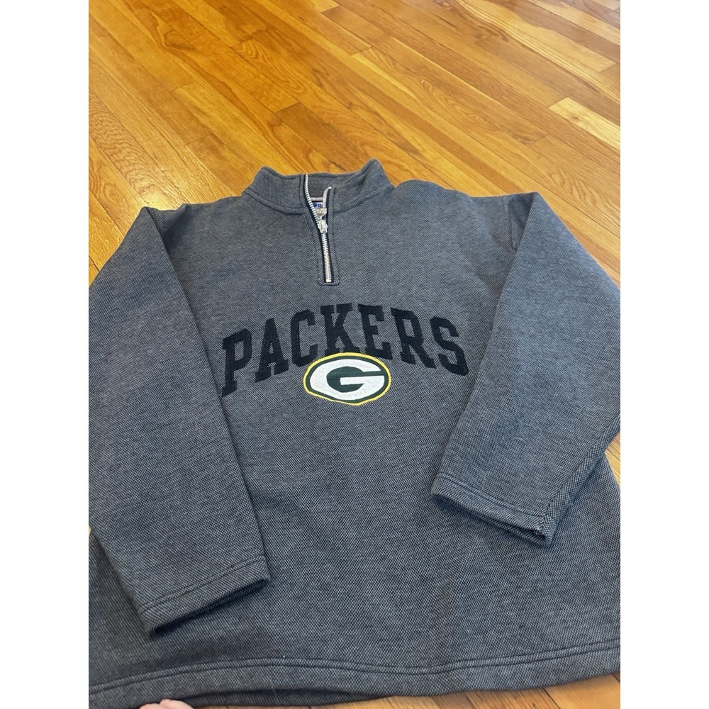 Vintage Green Bay Packers Embroidered Pro Player‎ Sweatshirt Zip 90s Mens M